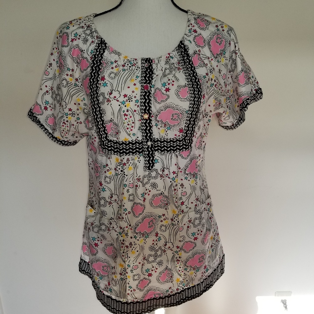 Womens Koi by Kathy Peterson Scrub top